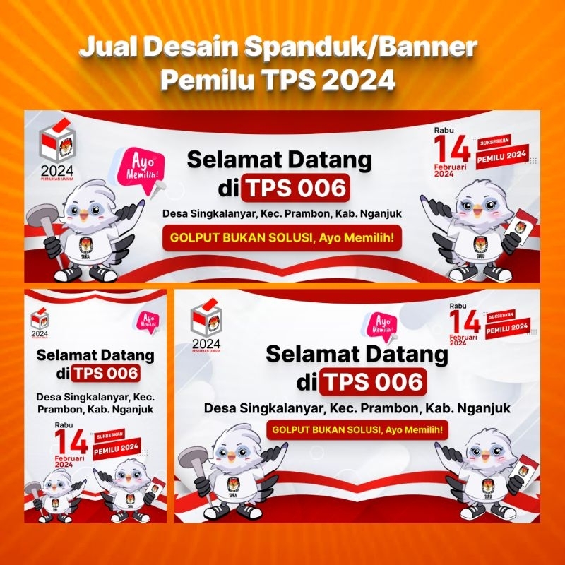 Jual Desain Spanduk Banner TPS Pemilu | Shopee Indonesia