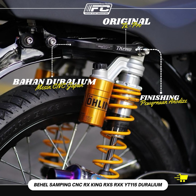 Jual BEGEL BEHEL SAMPING RX KING TK PRO DURALIUM CUSTOM CNC (Sepasang ...