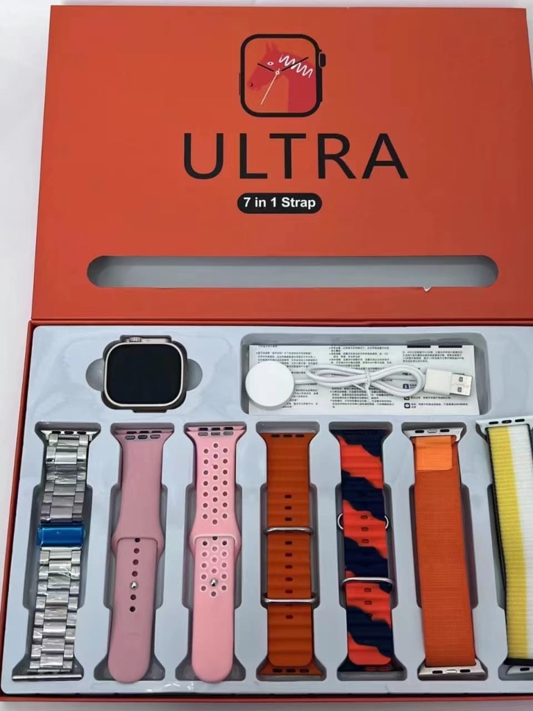 Jual SmartWatch Ultra 7IN1 DM 44 INCLUDE Box Sesuai Gambar | Shopee ...