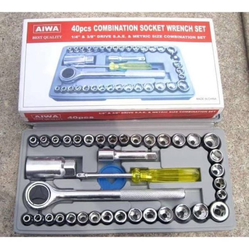 Jual Kunci Shock 40Pcs Multipurpose Combination Socket Wrench Set ...