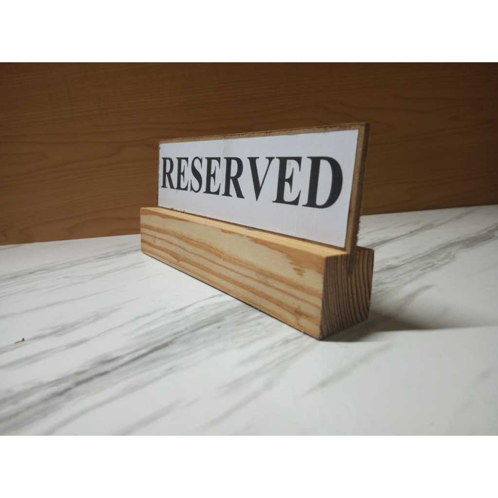 Jual sign reserved - papan tanda meja reserved - custom | Shopee Indonesia