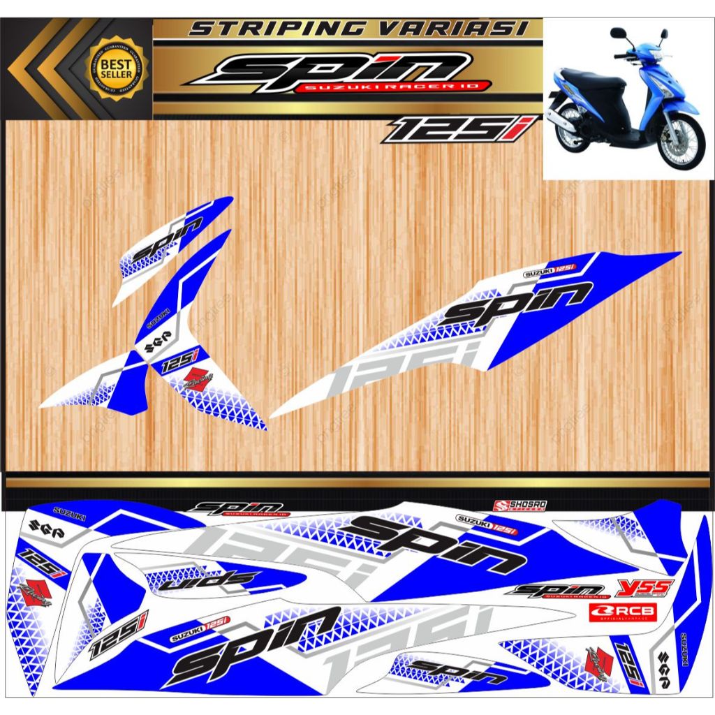 Jual Stiker Spin 125 Striping Motor Spin 125 Polet Motor Shopee