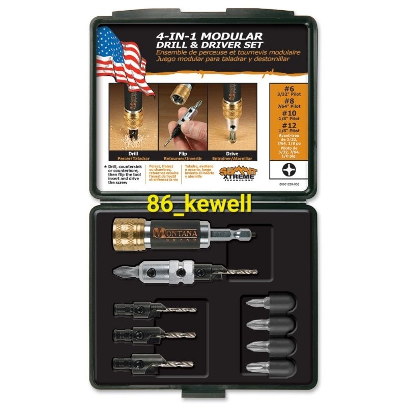 Jual Mata bor MONTANA countersink 4IN1 10 Piece Modular Drill & Drive