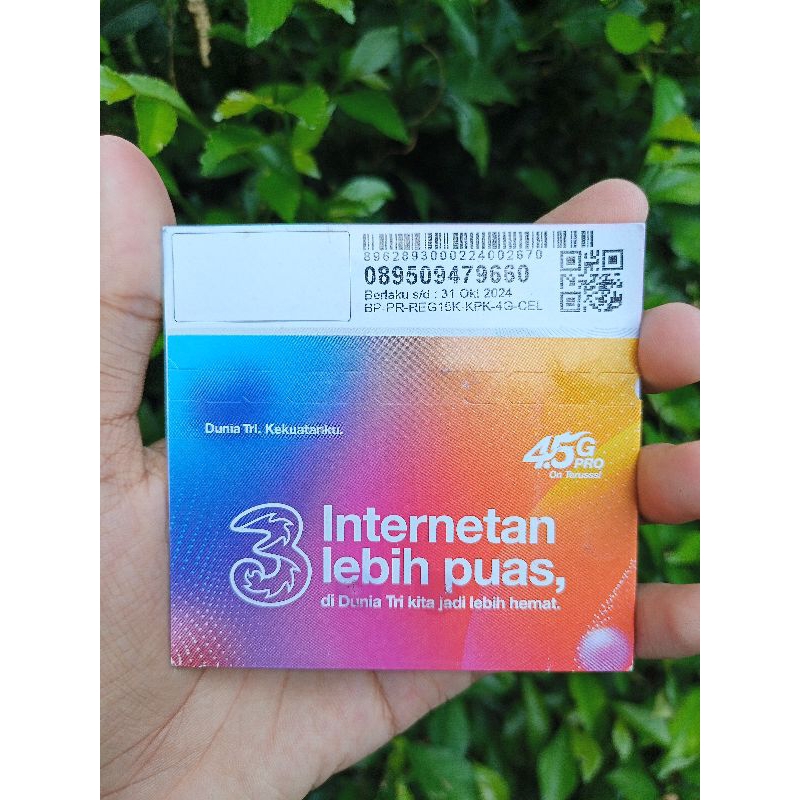 Jual KARTU PERDANA TRI HAPPY 6 5GB  3000 menit extra nelpon 30 hari