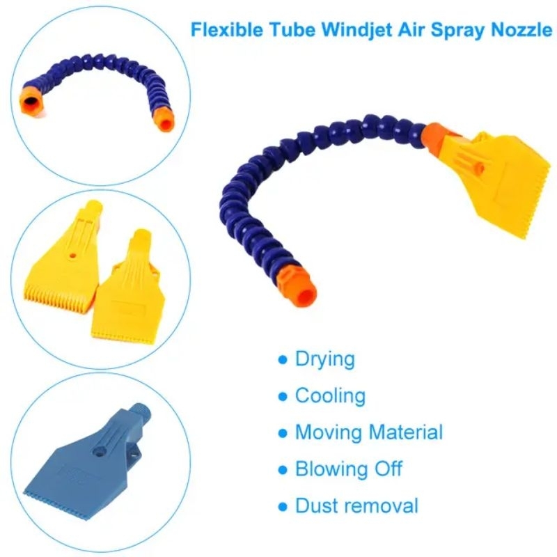 Jual WindJet Air Blowing Flat Jet Nozzle With Flexible Pipe 1/4