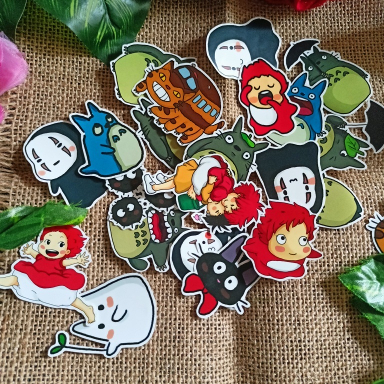 Jual Sticker Ghibli Characters | Totoro | Ponyo | Kaonashi | Calcifer ...