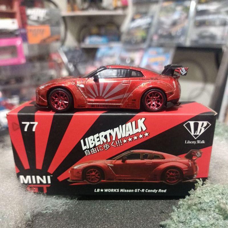 MINIGT GT-R35 LibertyWalk Candy Red MINI GT 77 LB WORKS Nissan GT