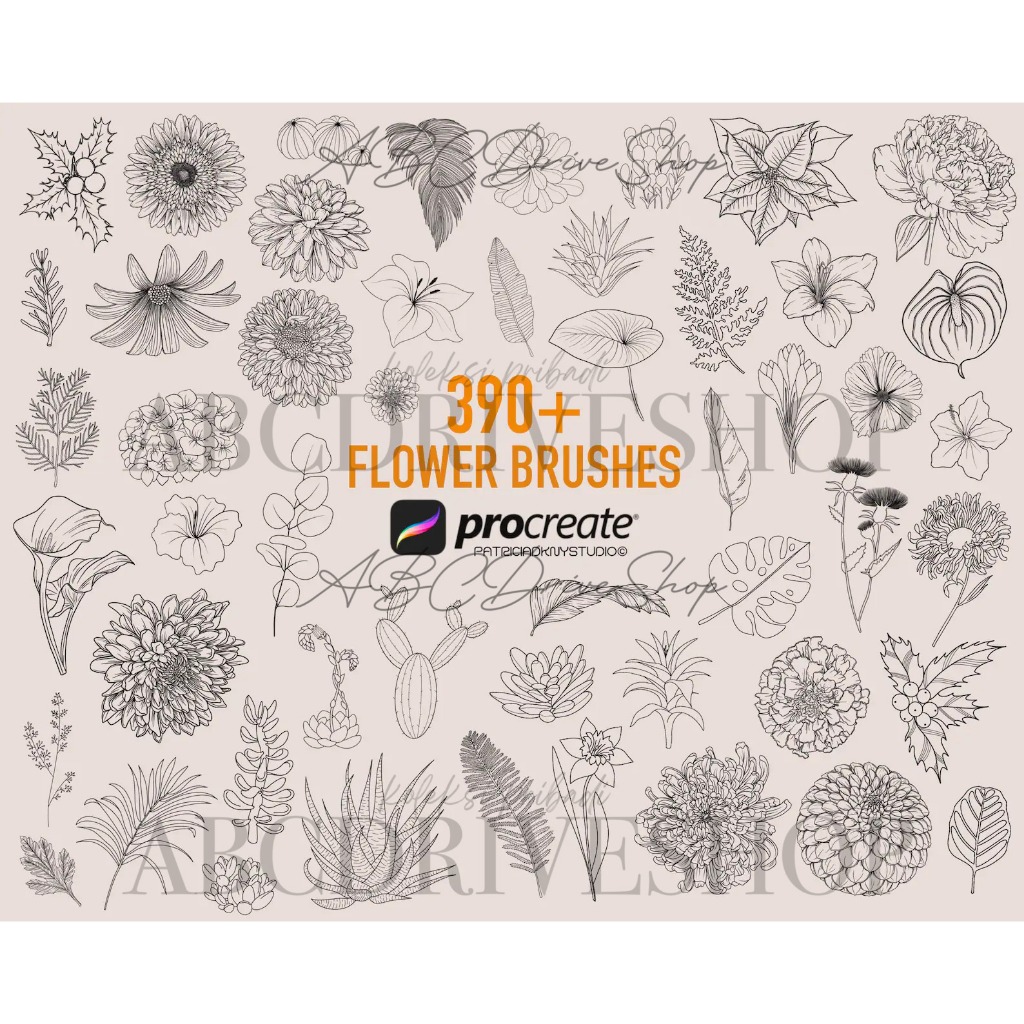 Jual Procreate Brush - 390+ Flower Brushes | Shopee Indonesia