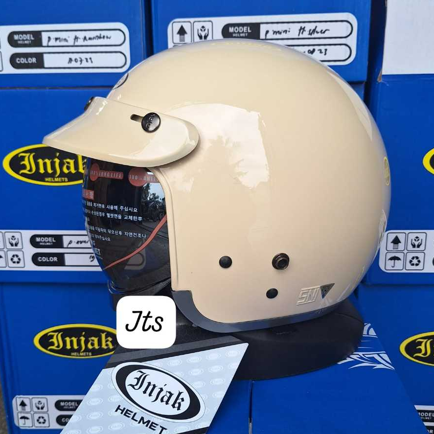 Jual Helm injak 06 open face | helm bogo retro injak 06 kaca dalam ...