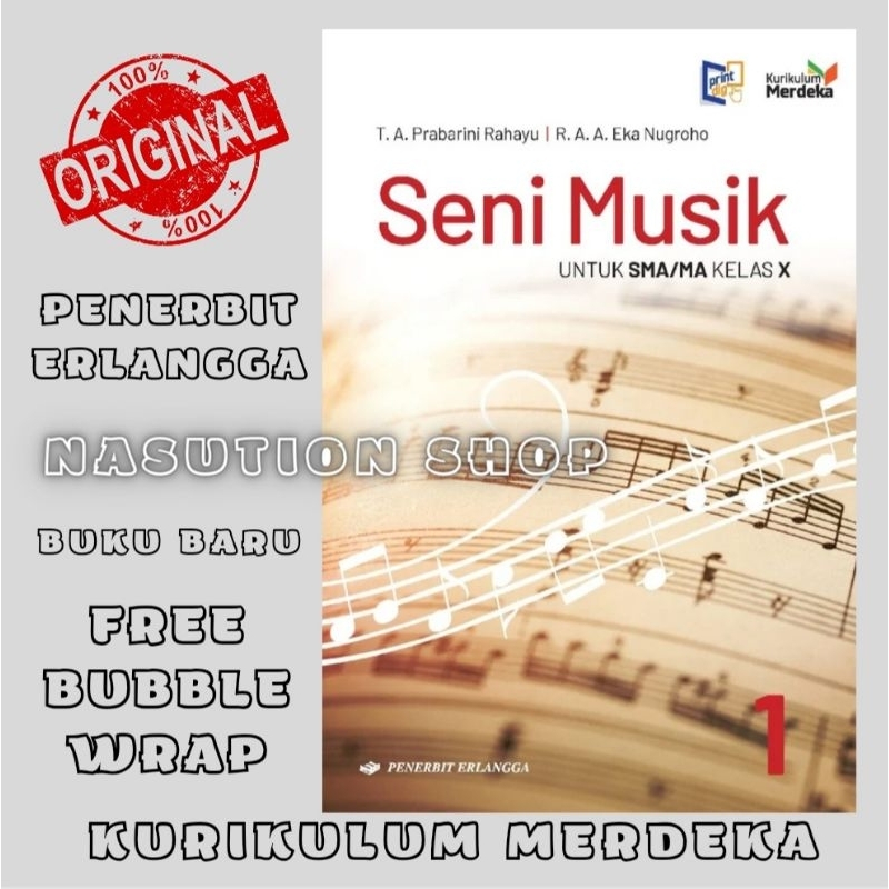 Jual Buku Seni Musik Kelas 1 / X 10 SMA Erlangga Kurikulum Merdeka KM ...