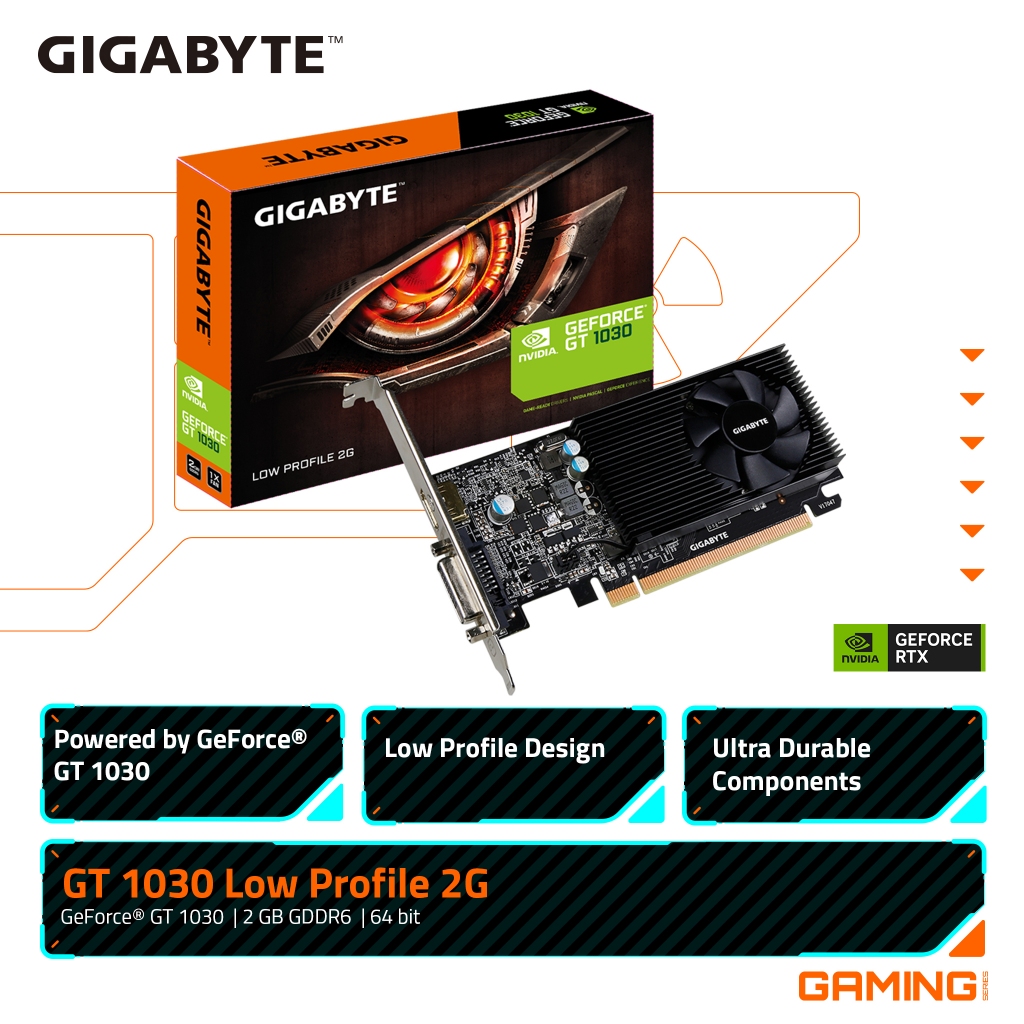 Jual Gigabyte GT 1030 Low Profile D4 2G | Shopee Indonesia