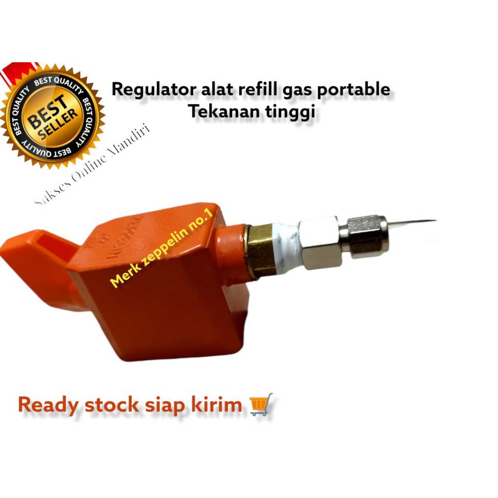 Jual Regulator untuk alat refill gas kaleng zeppelin 180A + baut selang 6 mm Shopee Indonesia