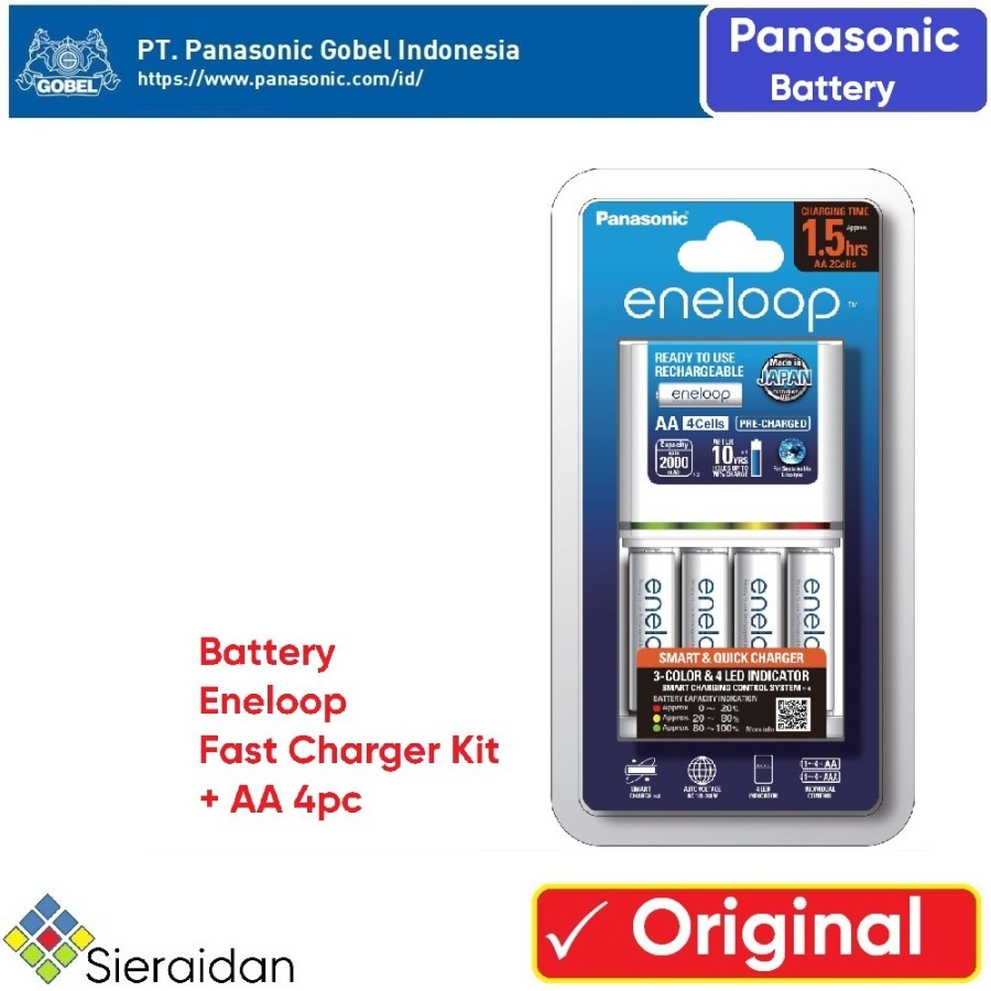 Jual Panasonic Eneloop Charger Kit Baterai Aa Aaa Size Made In Japan