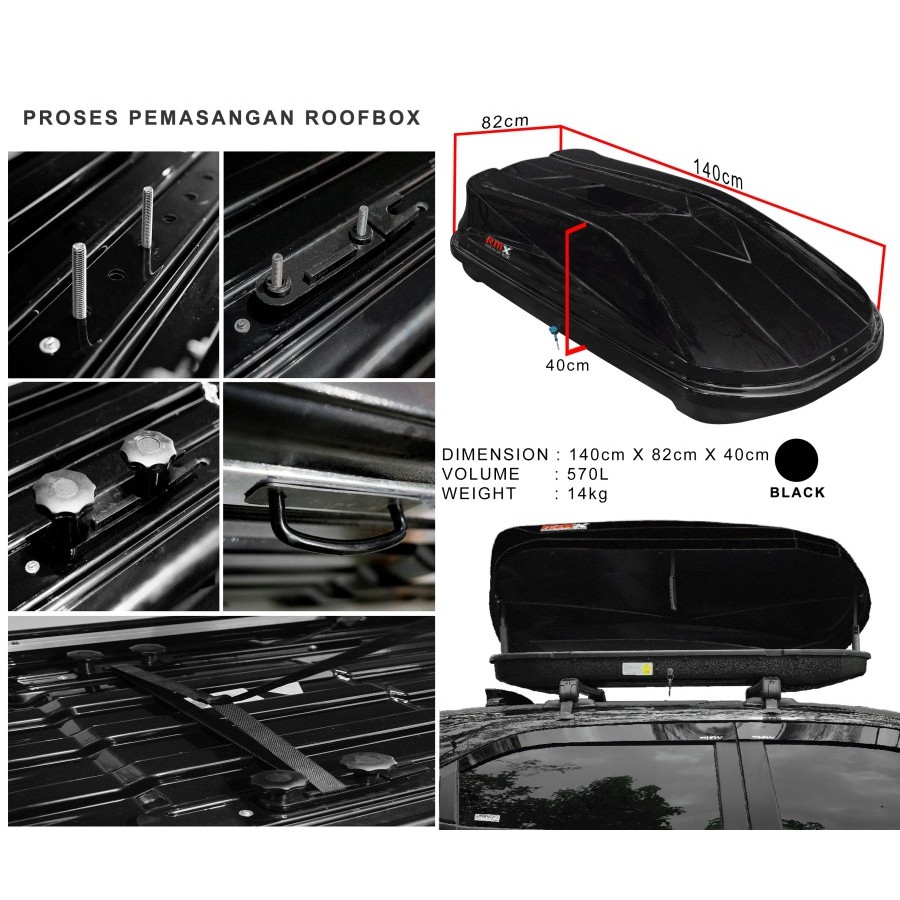 Jual Roofbox Mobil Universal Premium Abs Pmma Liter Bagasi Atas Mobil Universal Abs Liter