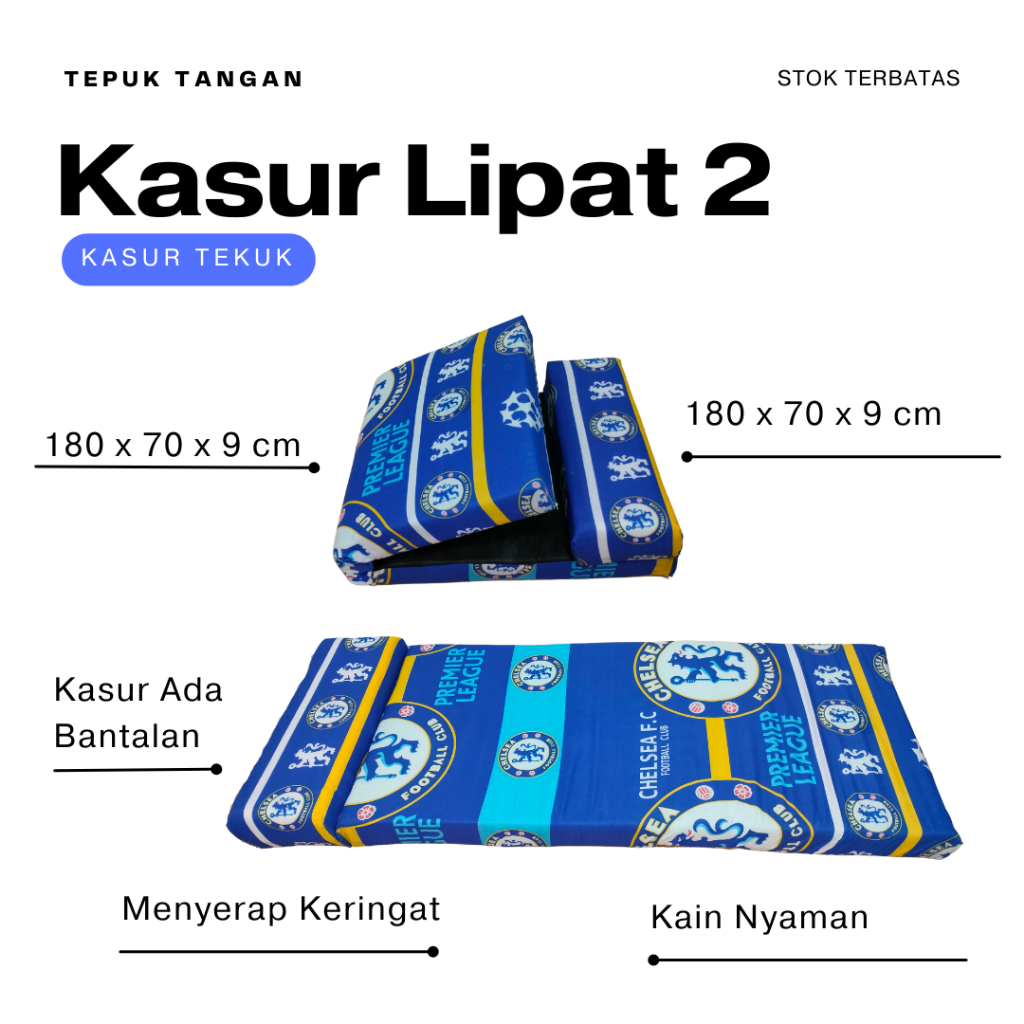 Jual Kasur Lipat 2 Busa Rakit Ukuran 180x70x9 TEBAL MURAH DAN AWET ...