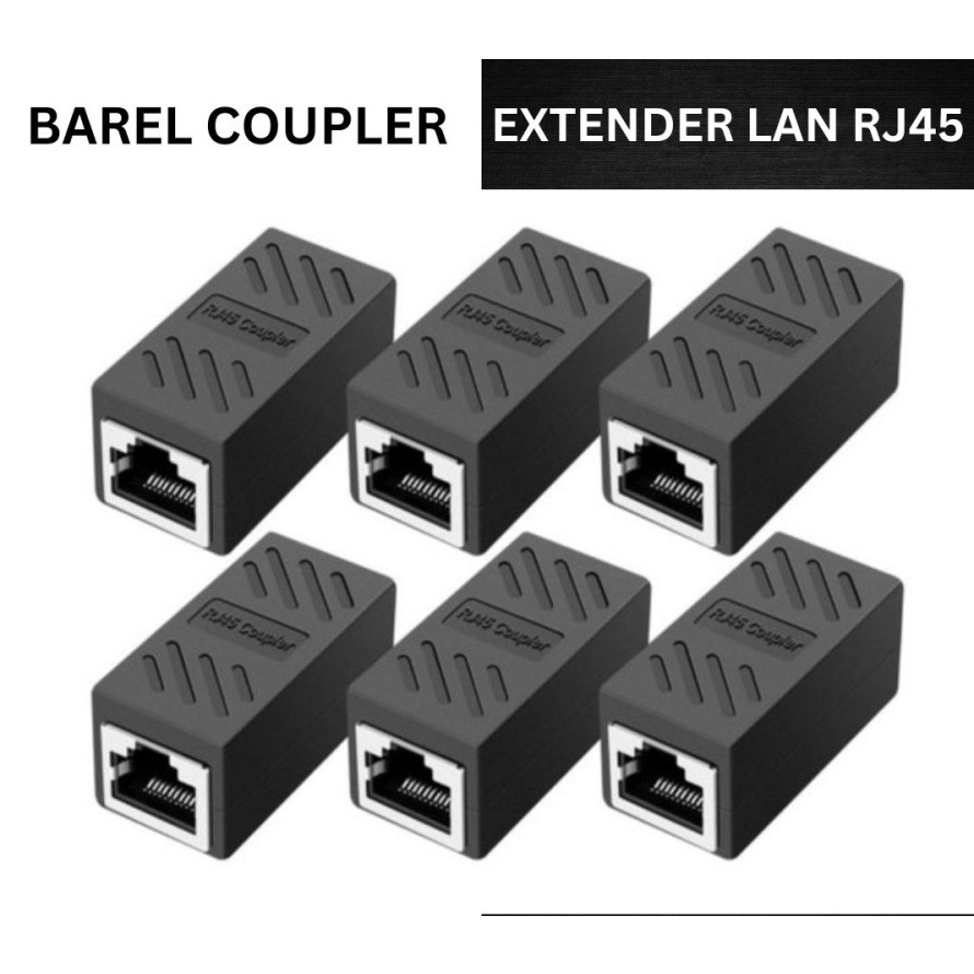 Jual BAREL RJ45 COUPLER FEMALE SAMBUNGAN KABEL LAN METAL BARREL ...