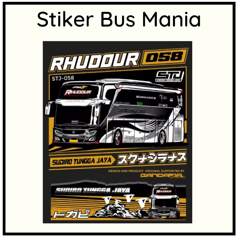 Jual Stiker Bus Mania Rhudour Bis Basuri Sticker Bus Viral Bahan Glossy ...