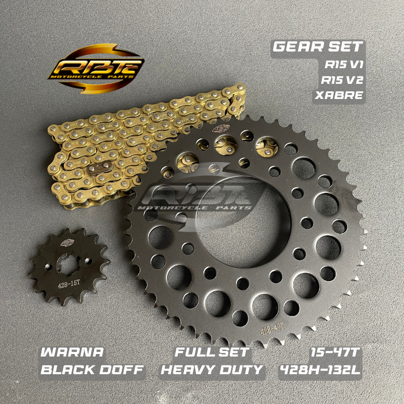 Jual GEAR GIR SET GIR PAKET R15 V2 V1 XABRE 15T 47T 428H | Shopee Indonesia