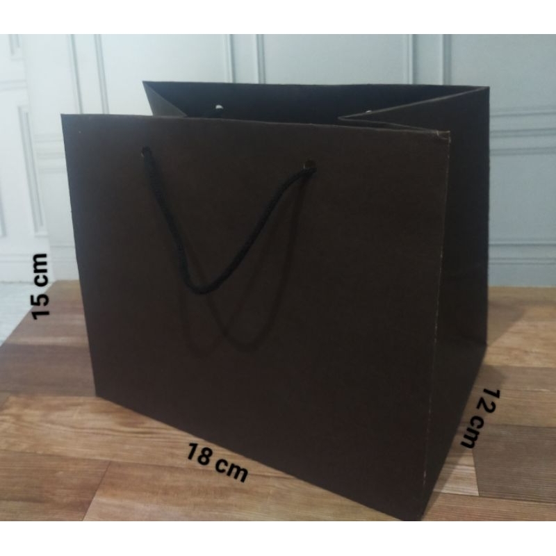 Jual Paper Bag Polos Hitam Small X X Cm Shopee Indonesia