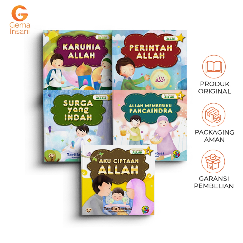 Jual Gema Insani Buku Anak 1 Set Seri Mengenal Allah 5 Buku Knowing ...