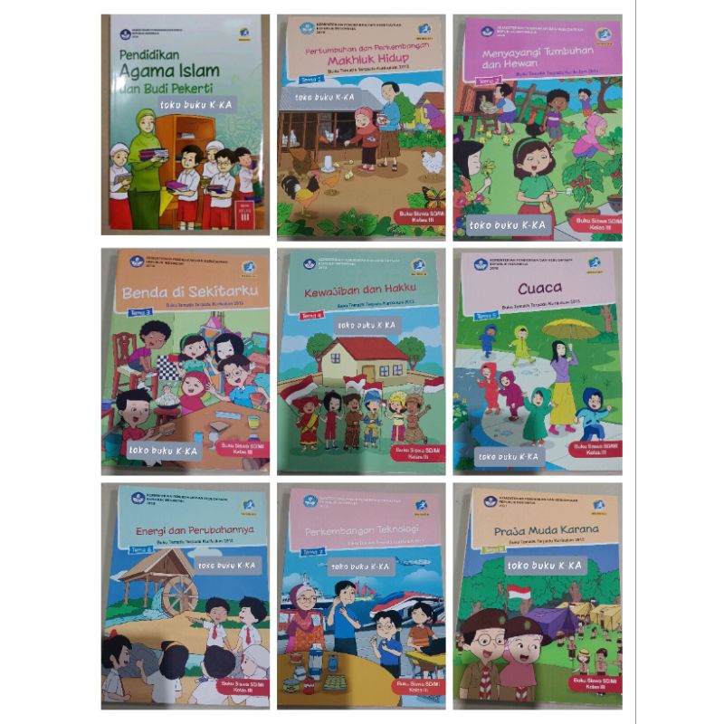 Jual BUKU SISWA TEMATIK SD/MI KELAS 3 DIKNAS EDISI REVISI 2018 | Shopee ...