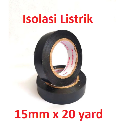 Jual Isolasi Solasi Selotip Listrik Lakban Kabel Tape Hitam Pvc Yard