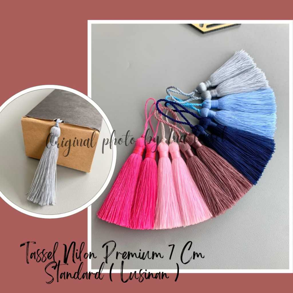 Jual TASSEL NILON PREMIUM 7 CM ( 1 LUSIN 1 WARNA ) TASSEL RUMBAI JILBAB ...