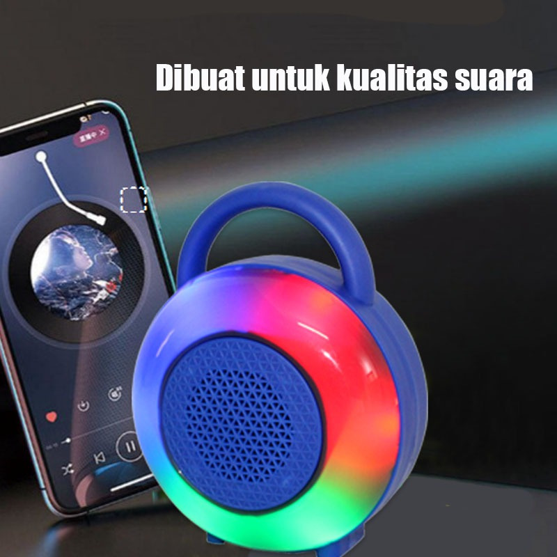 Jual Speaker Bluetooth Super Bass Wireless Mini Portable Speaker LED FS ...