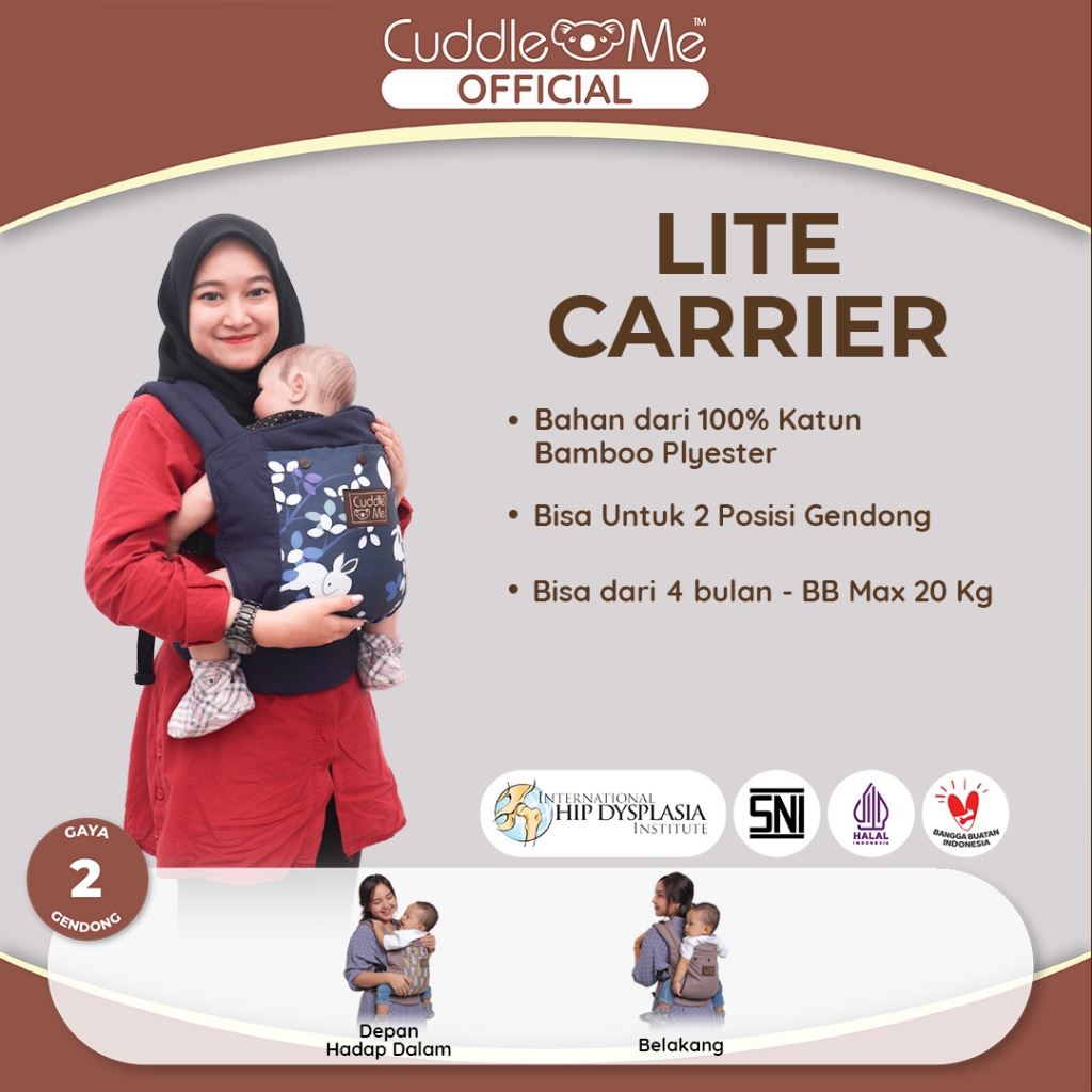Jual Gendongan Baby Carrier Depan Belakang Bayi 4 Bulan 2 Tahun LITE