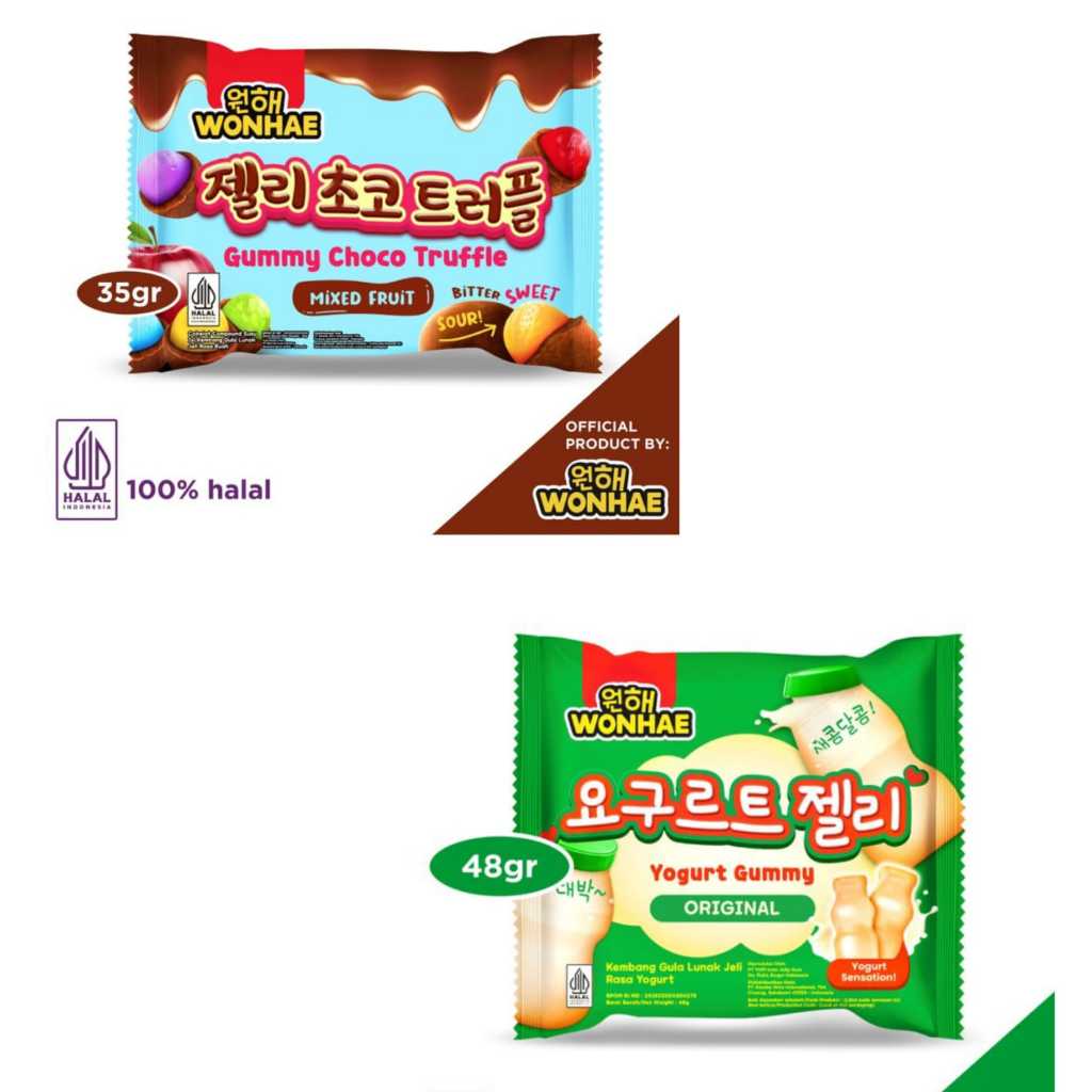 Jual Wonhae Gummy Choco Ball Truffle Mixed Fruit 35gr / Coklat Jelly
