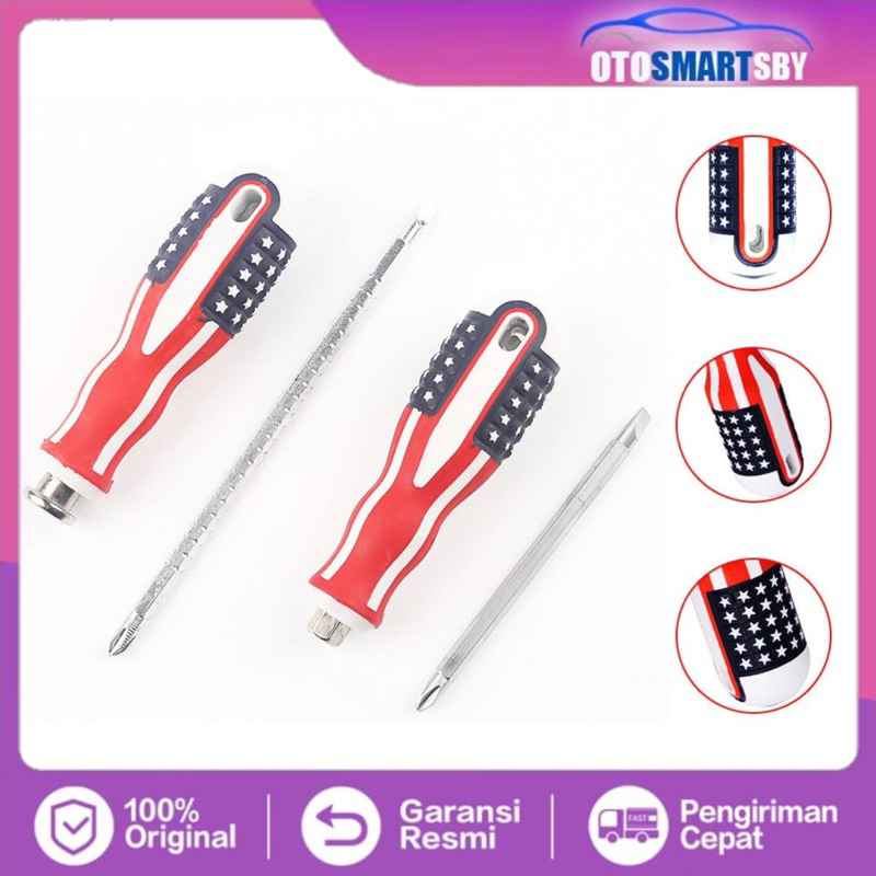 Jual Obeng Bolak Balik USA Amerika 4 Inch Obeng Plus Minus Terkulitas ...