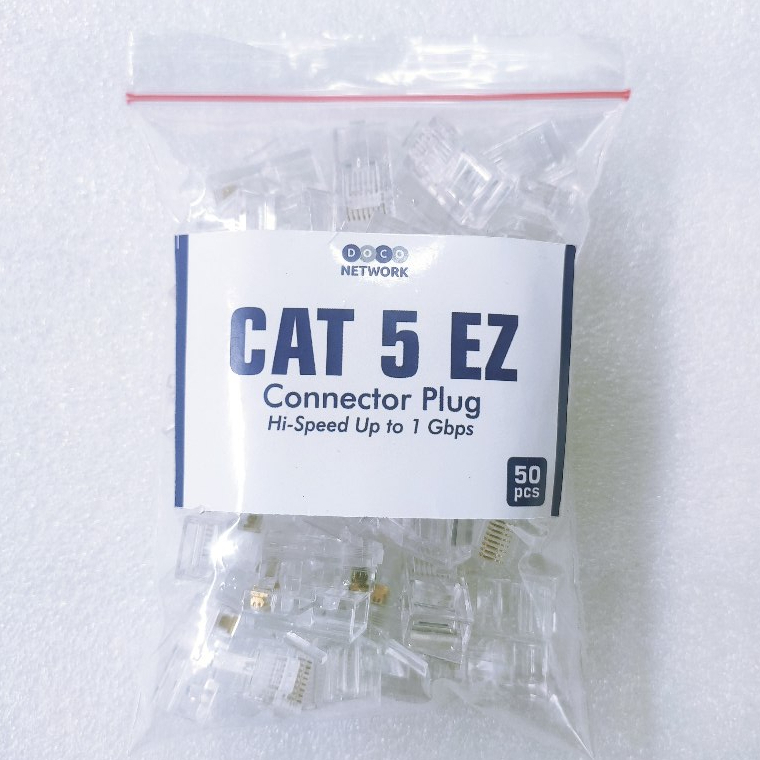 Jual Connector LAN RJ45 CAT5 EZ Plastik Konektor Kabel Kepala Plug ...