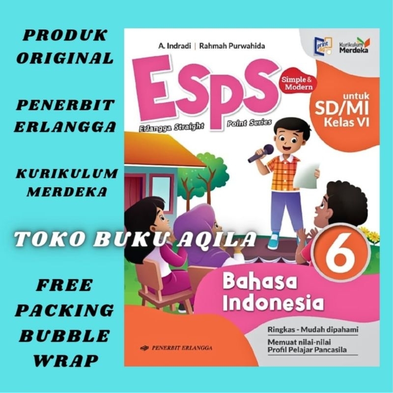 Jual Buku Esps Bahasa Indonesia Kelas 1 2 3 4 5 6 SD/MI Erlangga ...