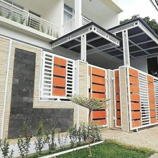 Jual pagar minimalis kayu dan besi moderen berkualitas | Shopee Indonesia