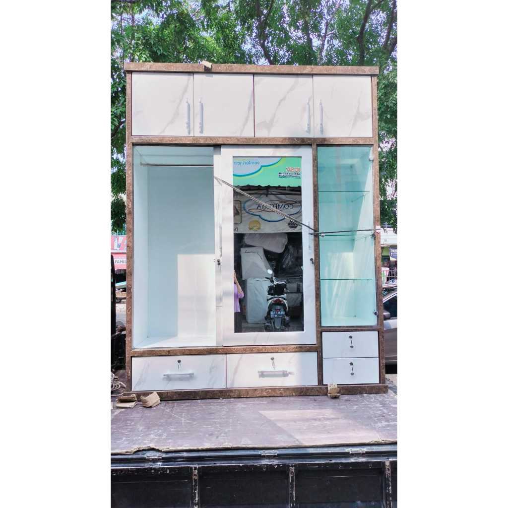 Jual Lemari 4 pintu Bahan HPL Barang RAPI | Shopee Indonesia