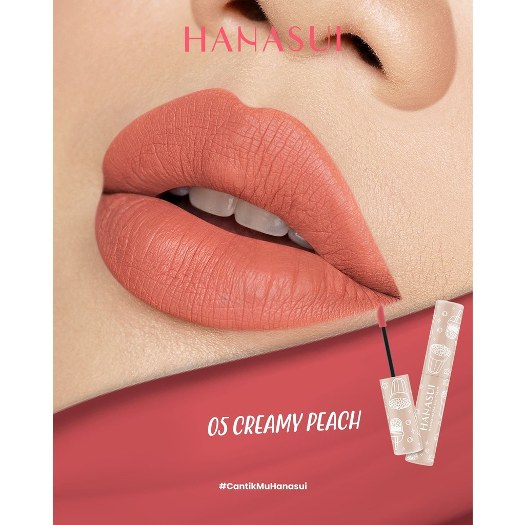 Jual Hanasui Ombre Lip Cream Boba Series 03 Salted Caramel Lip Cream