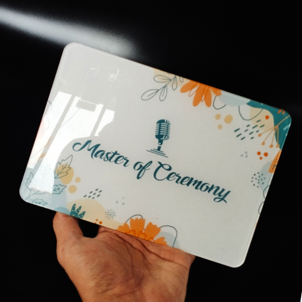 Jual QCard MC AKRILIK CUSTOM, Cue card Wedding Event, MINI (10x14 cm ...