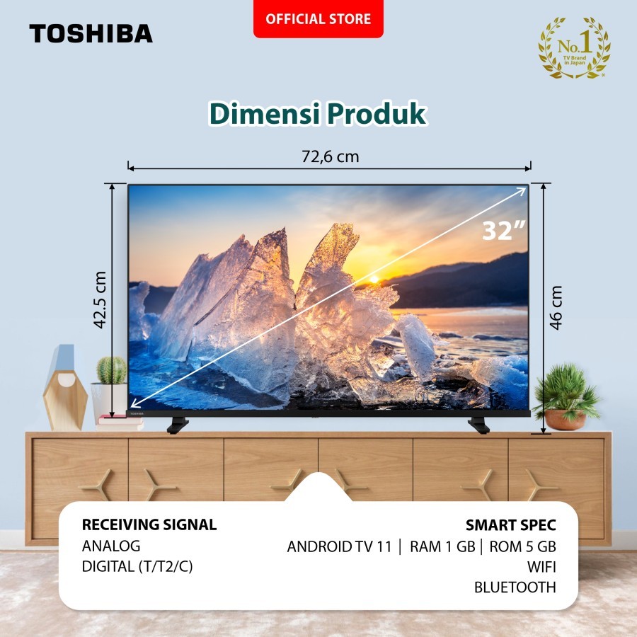 Jual LED TV Toshiba 32V35KP HD Android TV 32" . Baru & Bergaransi