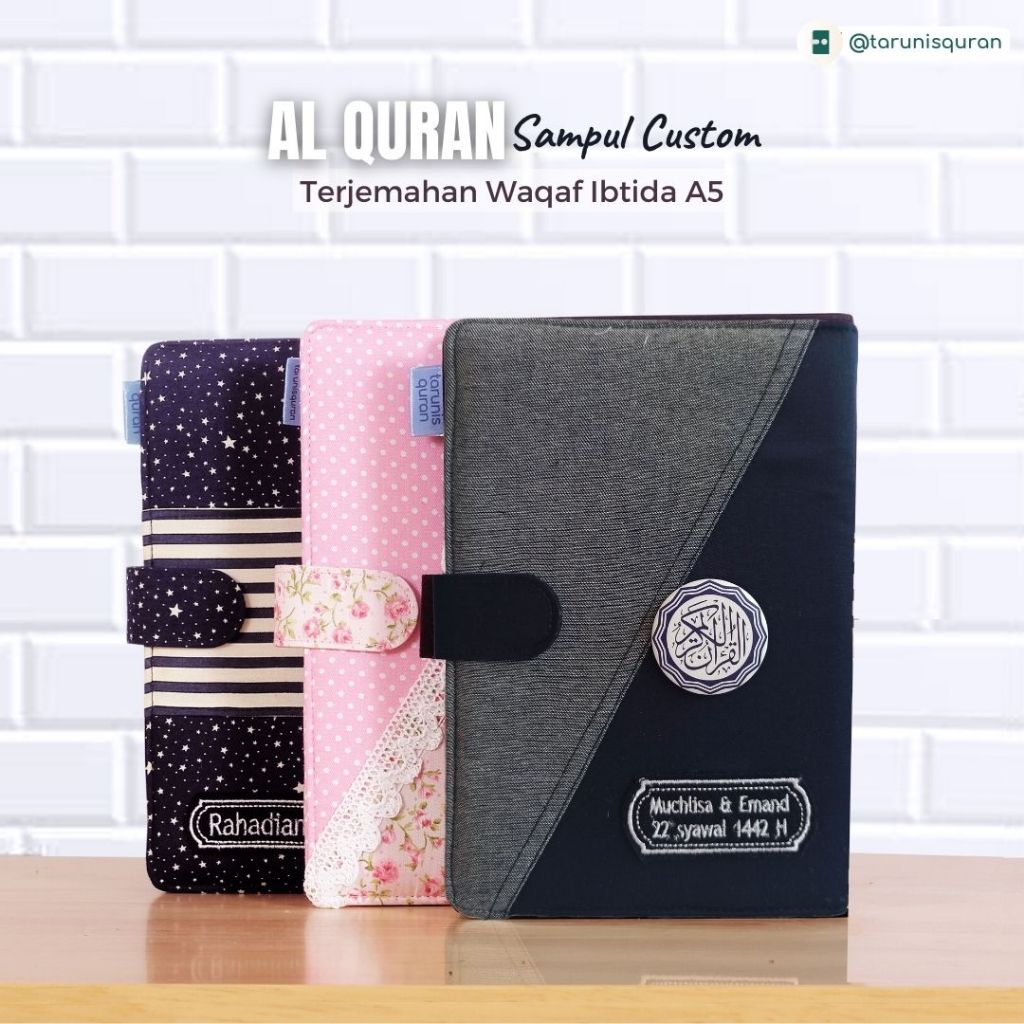 Jual Al Quran Terjemahan Waqaf Ibtida Mushaf Sampul Custom Bordir Nama