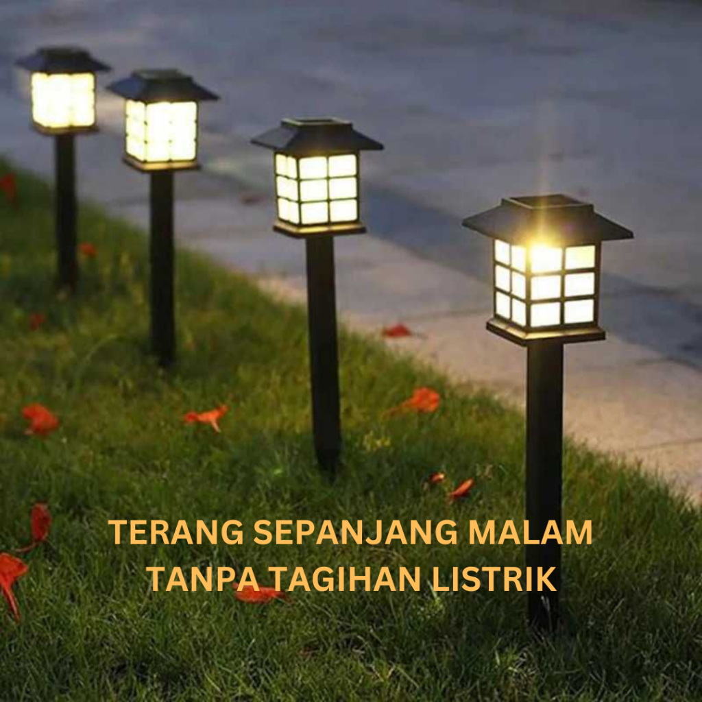 Jual Lampu Taman Rumput Surya Tahan Air Untuk Luar Ruangan Menyala ...