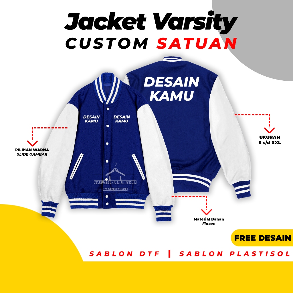 Jaket varsity custom best sale