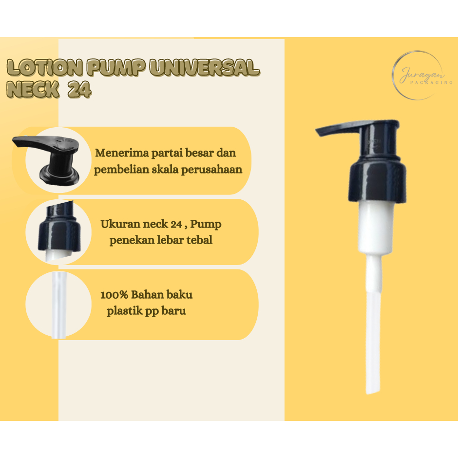 Jual PUMP LOTION NECK 24 HITAM/ TUTUP BOTOL PUMP BODY LOTION/PUMP ...