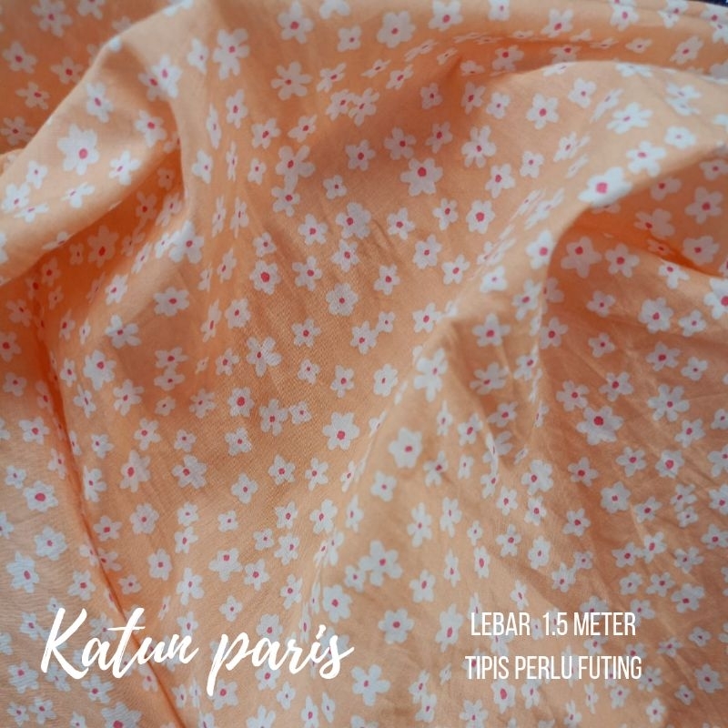 Jual kain katun motif bahan katun paris premium | Shopee Indonesia
