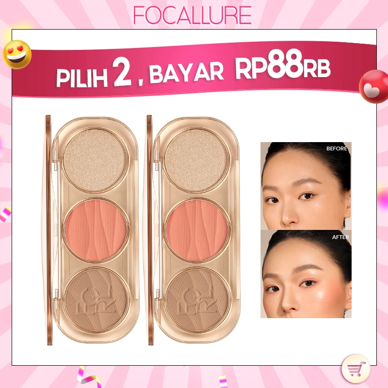 Jual Focallure Pro Sculpt In Highlighter And Contour And Blush