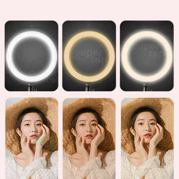Ring Light 45cm Stand Tripod 2.1 Meter Ringlight 3 Holder Hp Lampu Live 18inch Plus Remot