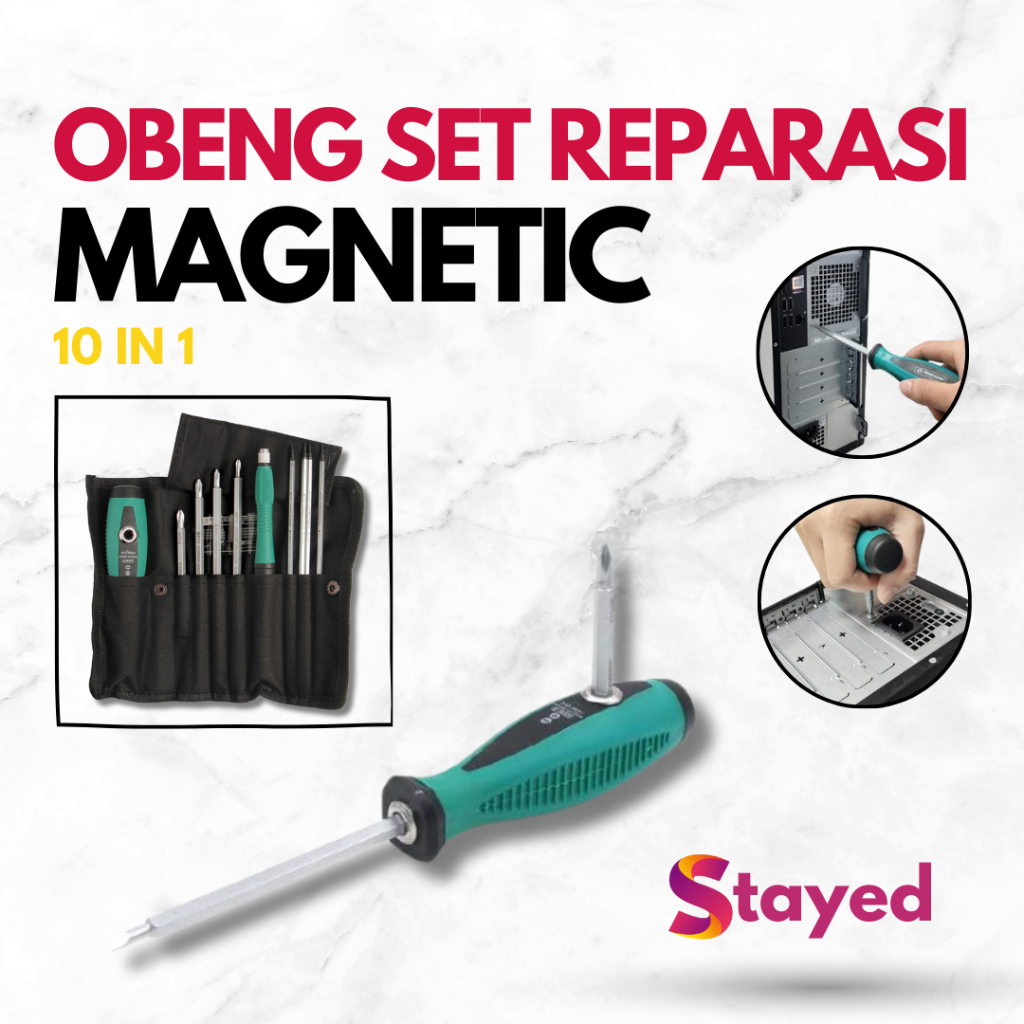 Jual Taffware Obeng Set Reparasi Chrome Vanadium 10 in 1 - 8028 - Green ...