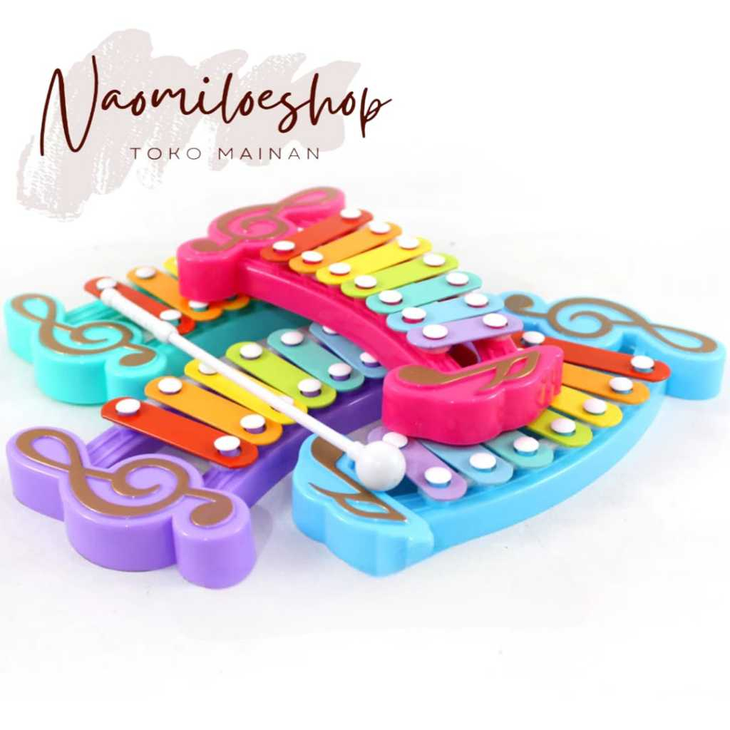 Jual 7 tone xylophone mainan alat musik anak little pony kitty colorful