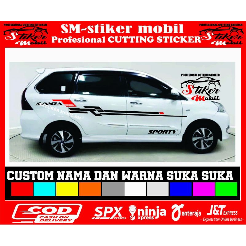 Jual stiker mobil avanza xenia calya sigra terios toyota rush pajero ...