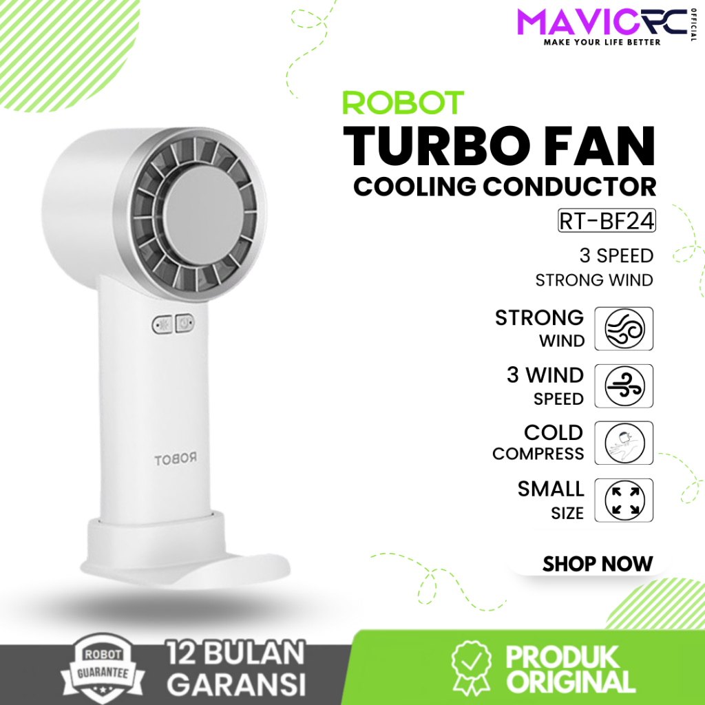 Jual ROBOT RT-BF24 Mini Fan Portable Semi-Conductor Cooling Tech Phone ...