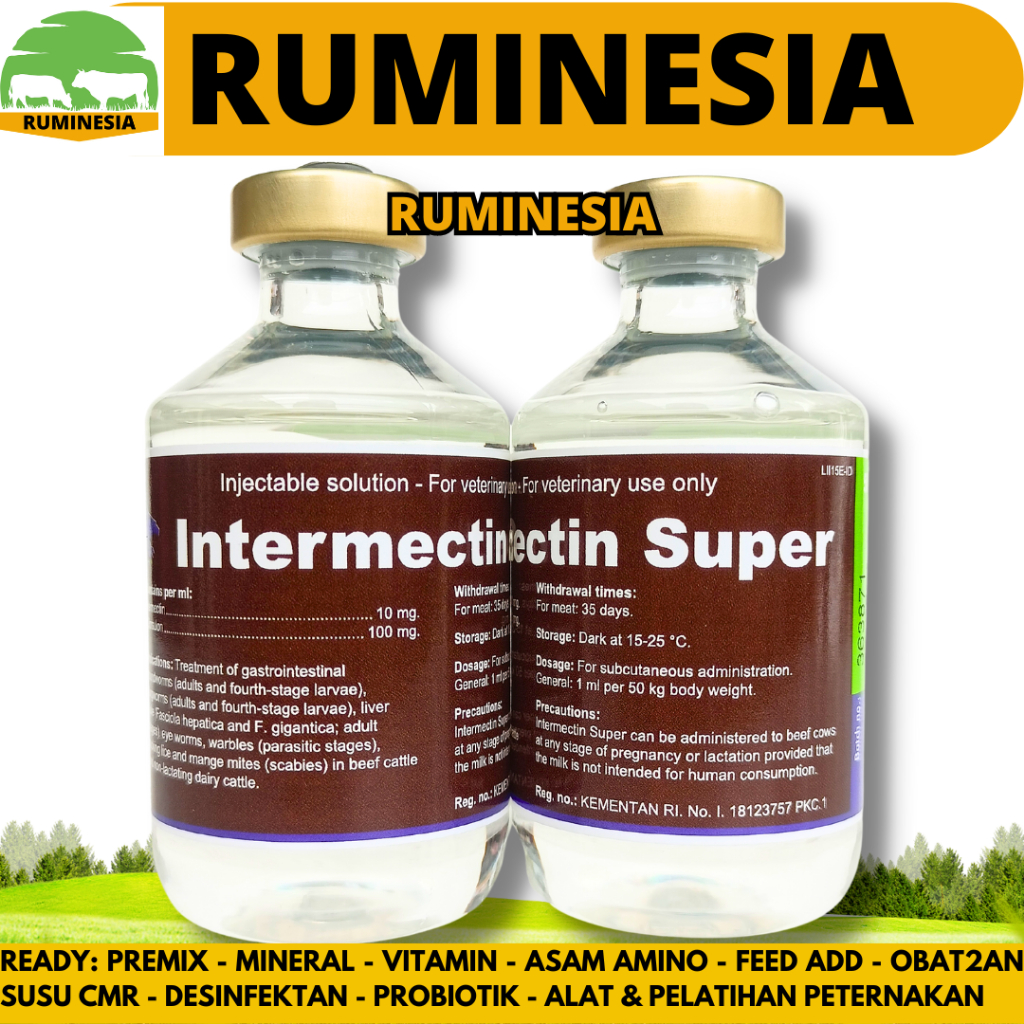 Jual INTERMECTIN 50 ml BIASA & SUPER - Obat Kutu Skabies Gudik Pinjal ...